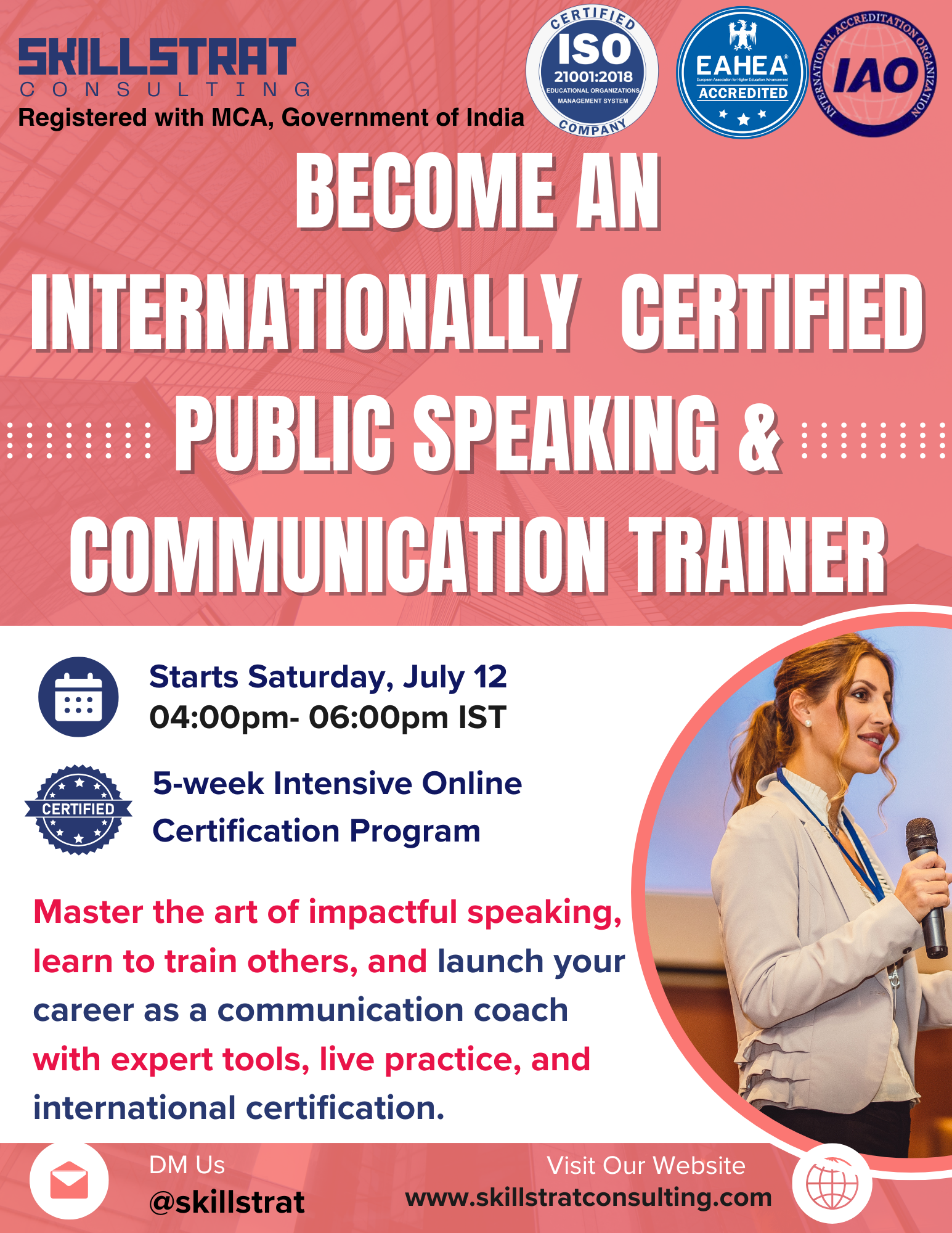 Voice to Impact: Become a Certified Public Speaking & Communication Trainer