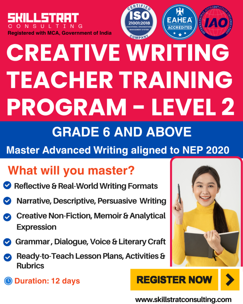 CREATIVE WRITING TEACHER TRAINING PROGRAM – LEVEL 2